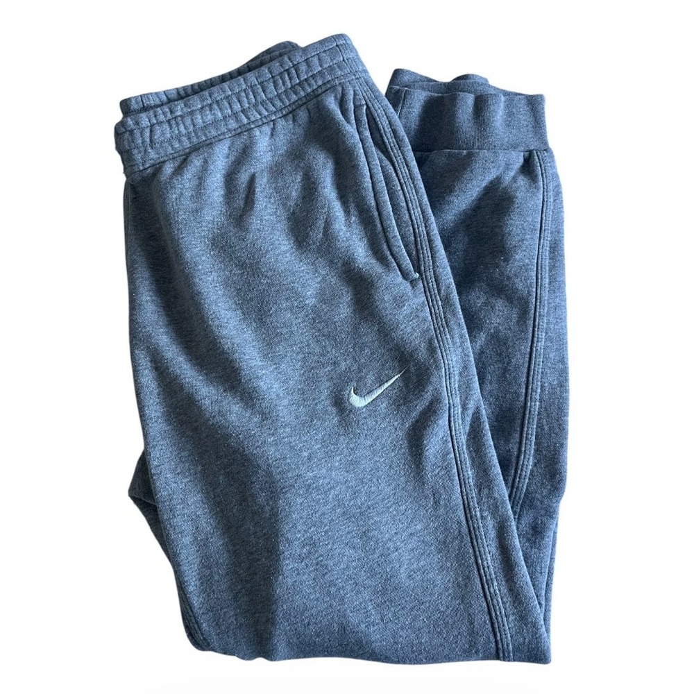Nike Sweatpants Mens Large Gray Fleece Joggers Elastic Waist Pockets 716830-063